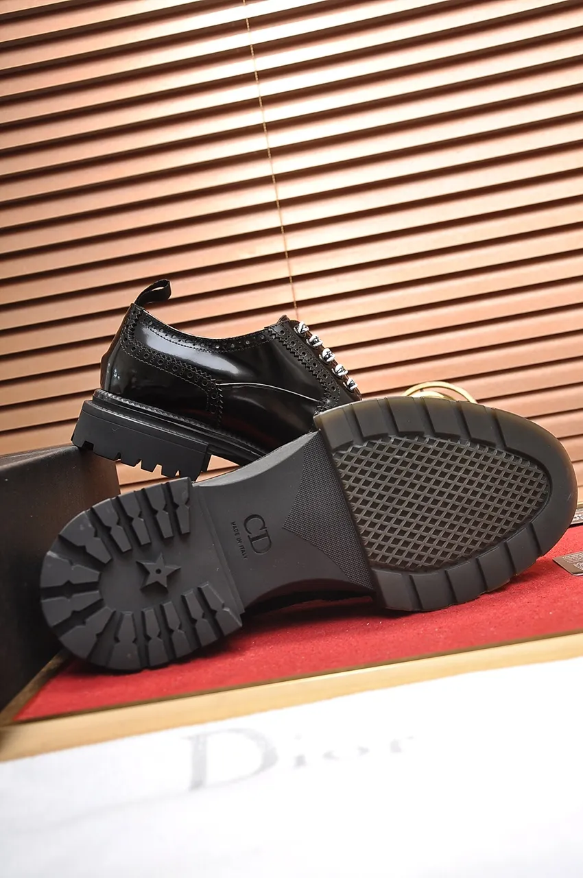 Men's shoes 💰700💶 [Dior] high-end goods Niuli original order quality Dior —🆘.Dior original order purchasing, high-end leather shoes, fabric: imported from Italy open-edge beaded cowhide ➕ water-dyed cowhide/cowhide lining ➕ special original outsole, fine workmanship, real-life shooting 🎬 size: 38-45 (customized at 45)